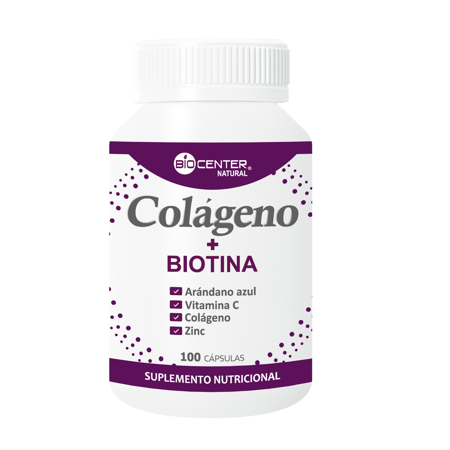 Colágeno + Biotina – 100 cápsulas – Biocenter